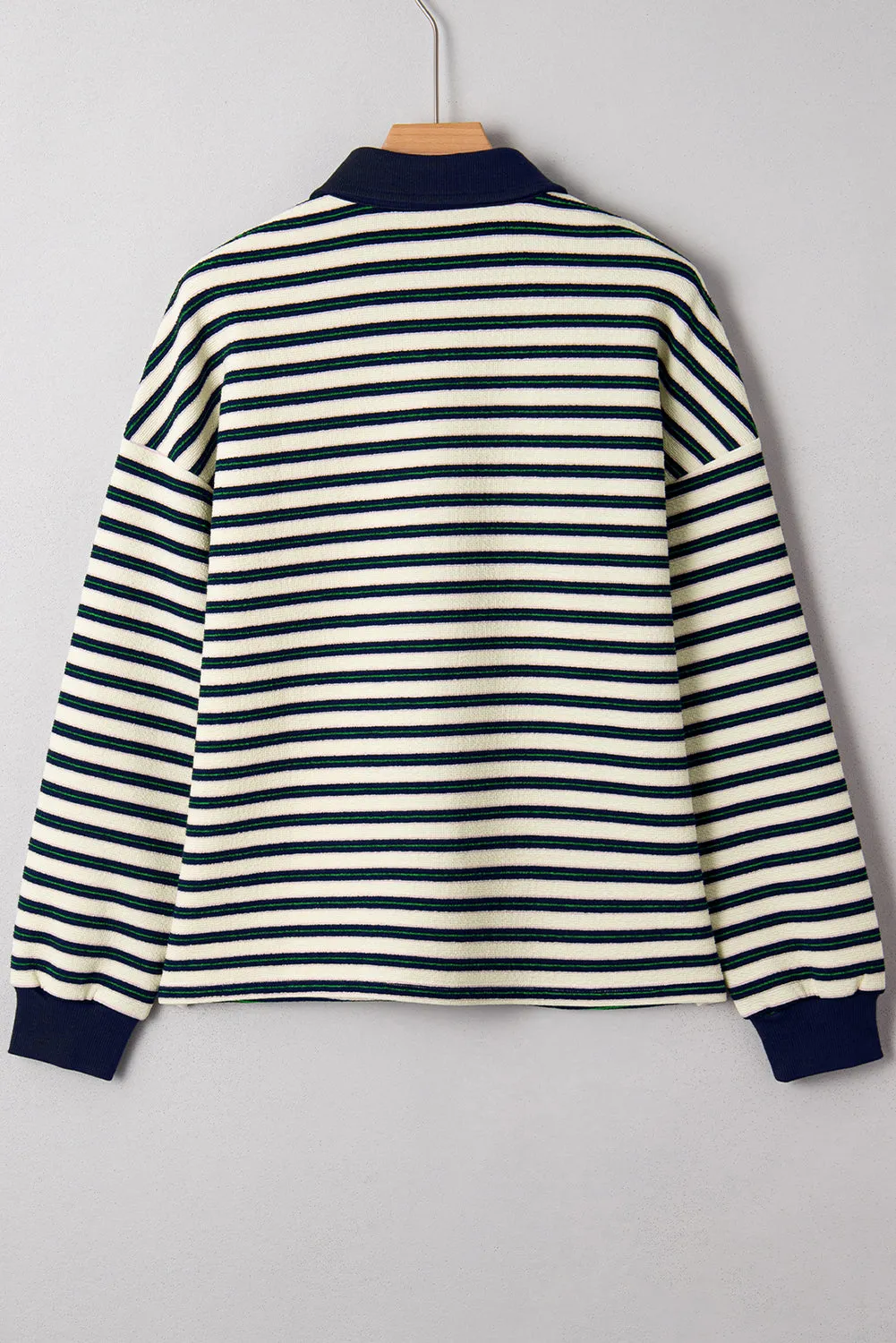 Louisa Contrast Collar Zip Long Sleeve Top sold by Threaded Pear product image thumbnail 2