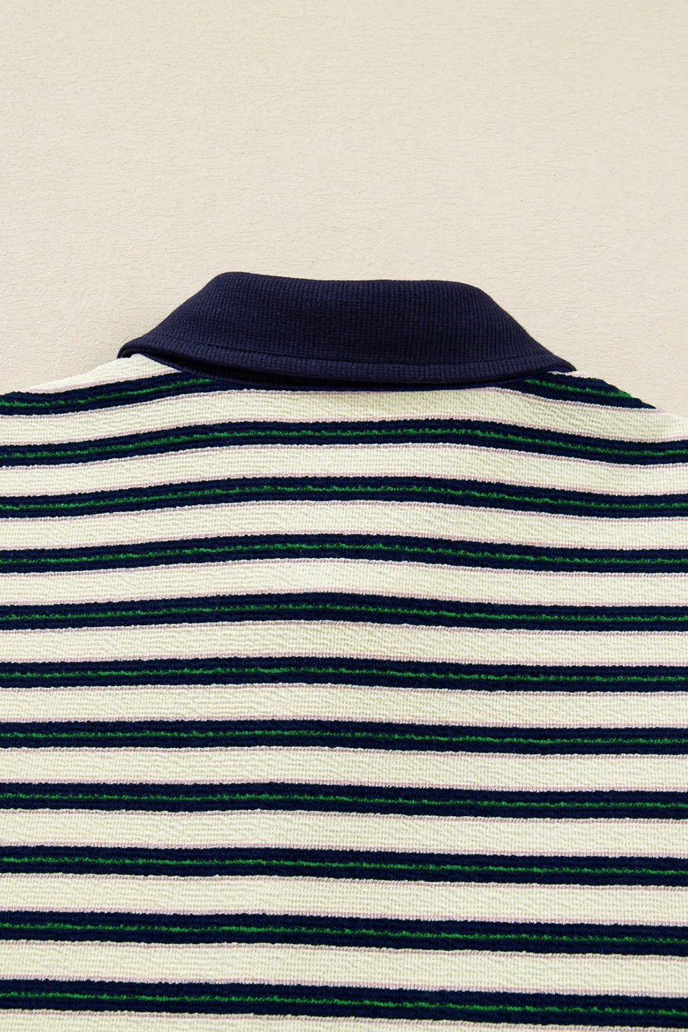 Louisa Contrast Collar Zip Long Sleeve Top sold by Threaded Pear product image thumbnail 4
