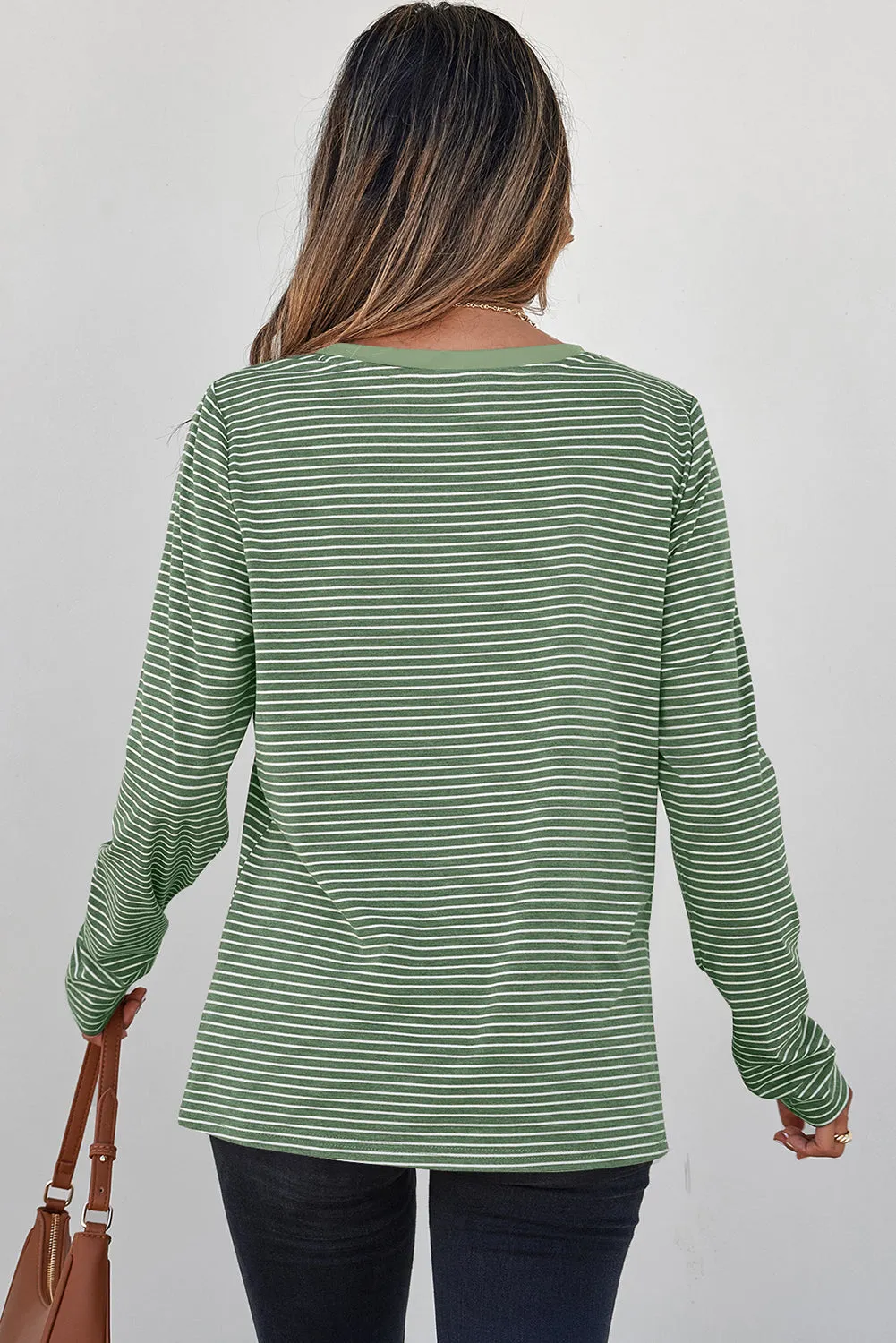 Capri Stripe Stretchy Long Sleeve Top sold by Threaded Pear product image thumbnail 2