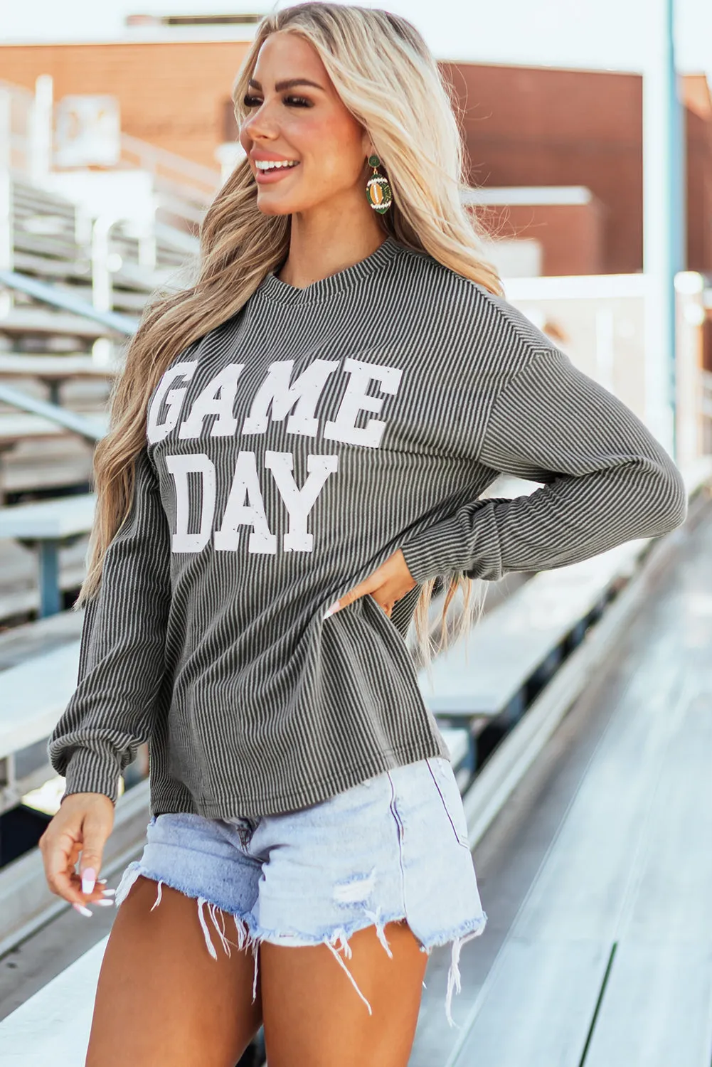Lucille Sleeve Crewneck top Long Sleeve Top sold by Threaded Pear product image thumbnail 3