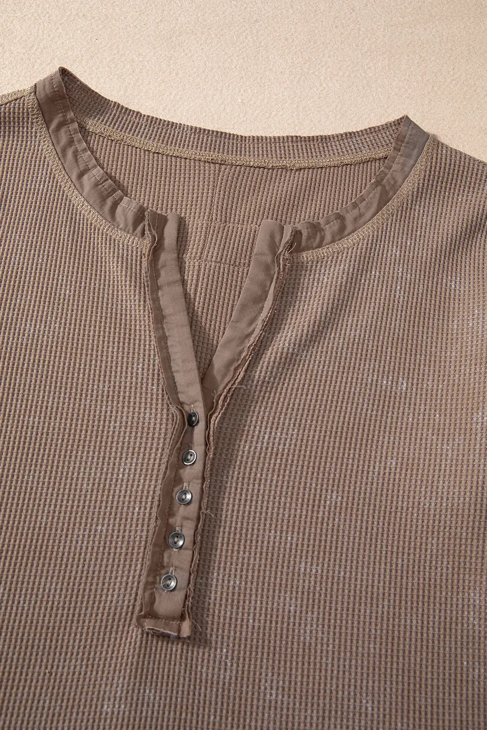Zahra Waffle Knit Neckline Long Sleeve Top sold by Threaded Pear product image thumbnail 4