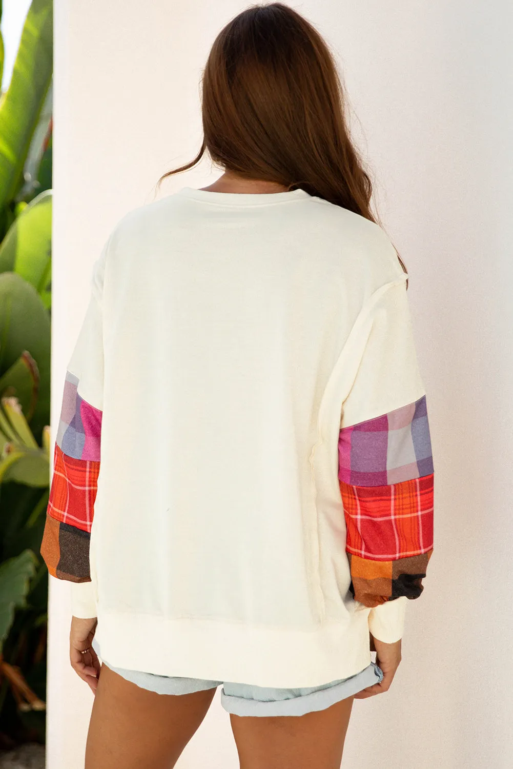Anika Seam Patchwork top Long Sleeve Top sold by Threaded Pear product image thumbnail 2
