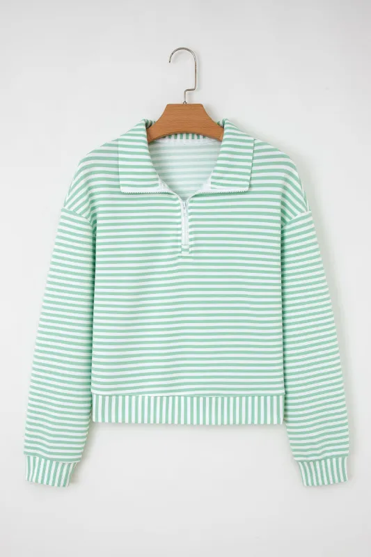 Reign Zip Collar Pullover Long Sleeve Top sold by Threaded Pear