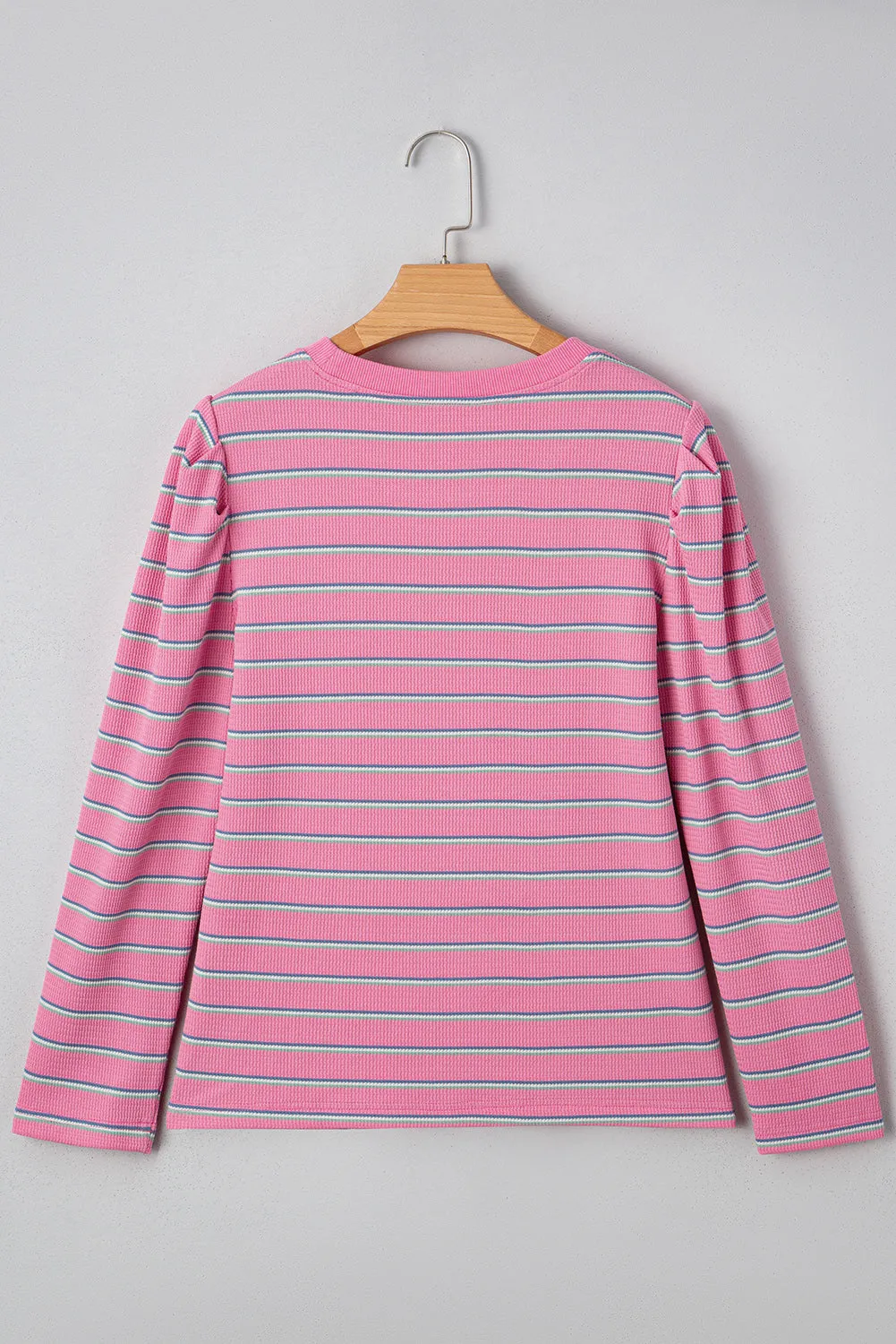 Giana Stripe Textured Knit Long Sleeve Top sold by Threaded Pear product image thumbnail 2