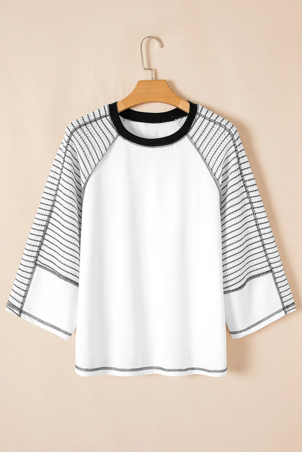 Alaia Sleeve Raglan Patchwork Top sold by Threaded Pear