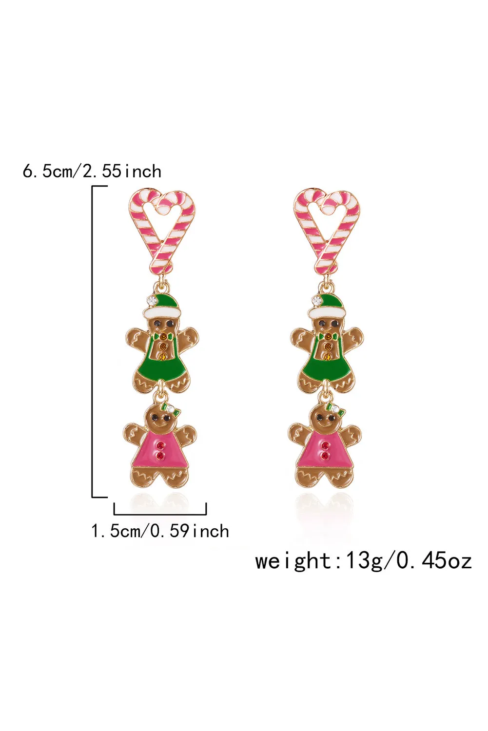 Ariya Heart Pendant Christmas Earrings sold by Threaded Pear product image thumbnail 5