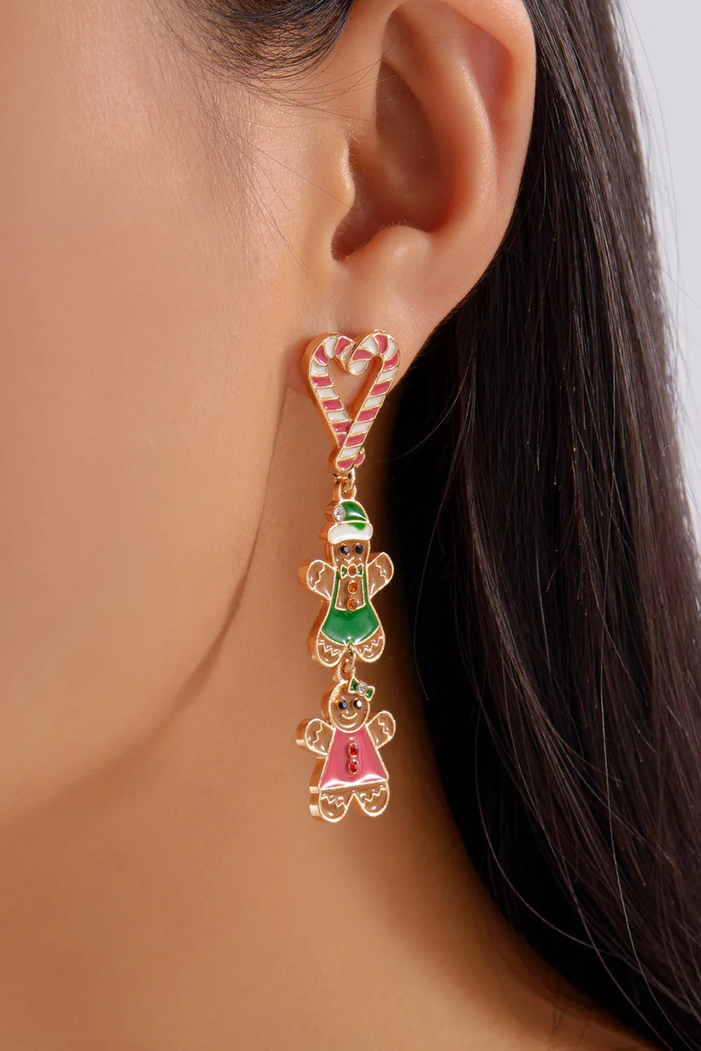 Ariya Heart Pendant Christmas Earrings sold by Threaded Pear product image thumbnail 2