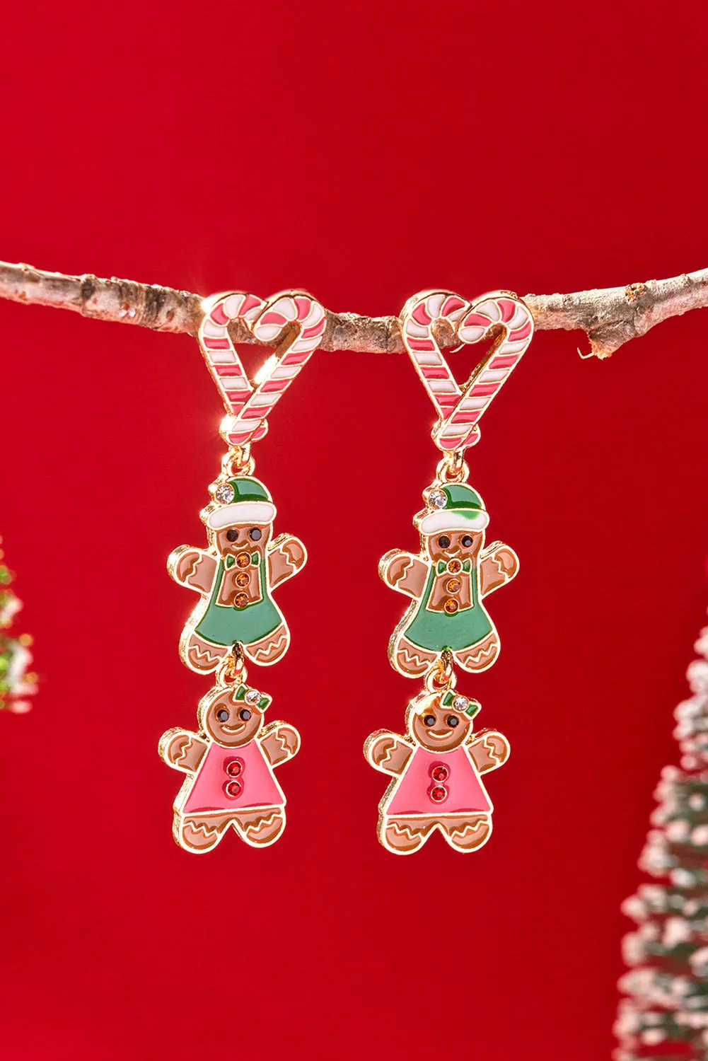 Ariya Heart Pendant Christmas Earrings sold by Threaded Pear product image thumbnail 3