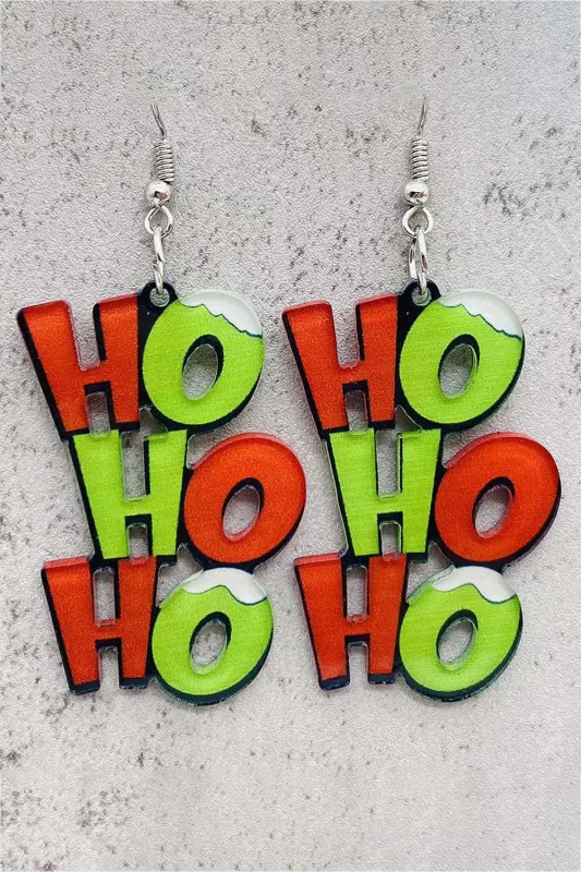 Annabelle Ho Dangle Christmas Earrings made by Threaded Pear