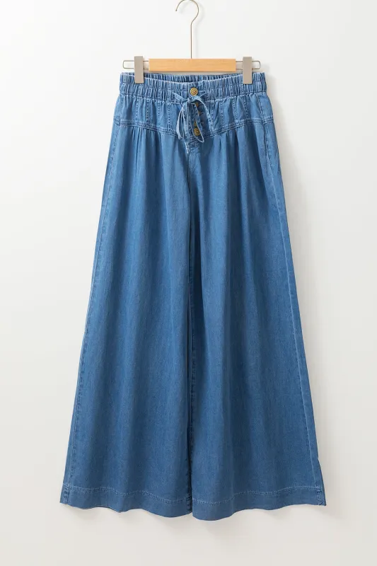 Lily Waist Wide Leg Jeans sold by Threaded Pear