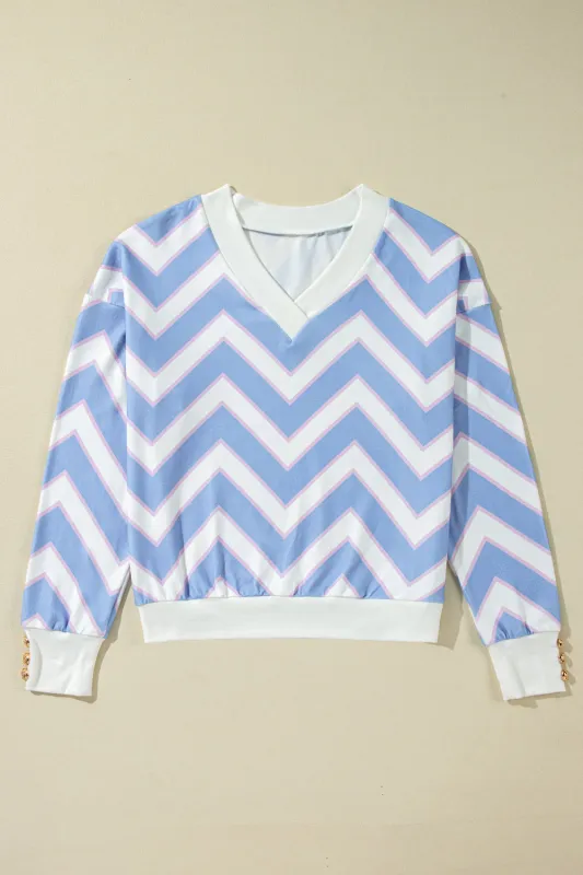 Whitney Striped Print Oversized Top sold by Threaded Pear