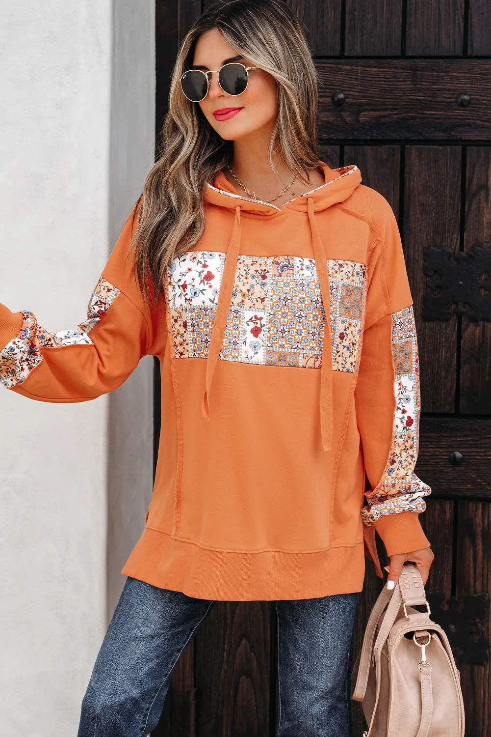 Myrassa Side Slit Drawstring Hoodie sold by Threaded Pear product image thumbnail 4