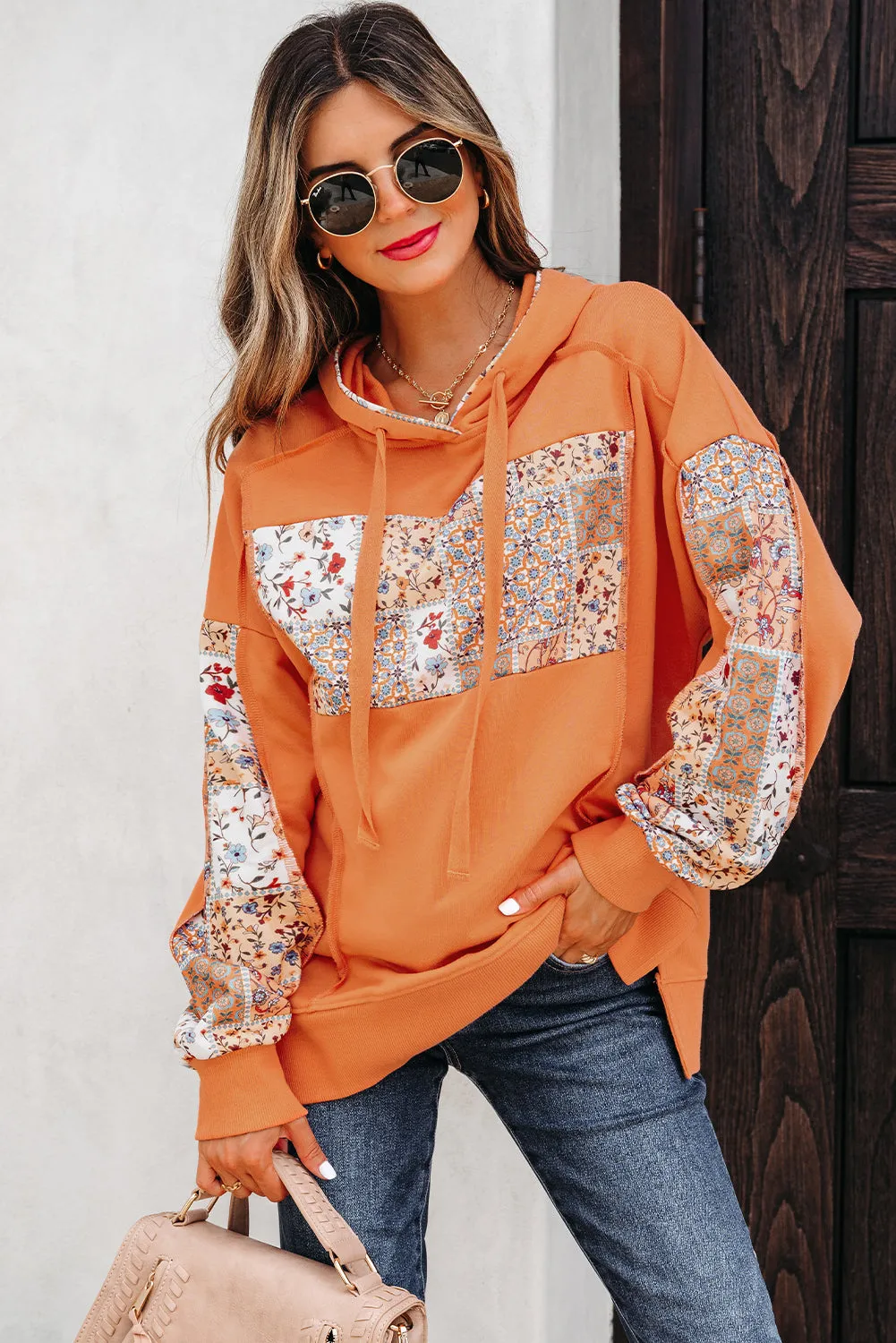 Myrassa Side Slit Drawstring Hoodie sold by Threaded Pear product image thumbnail 5