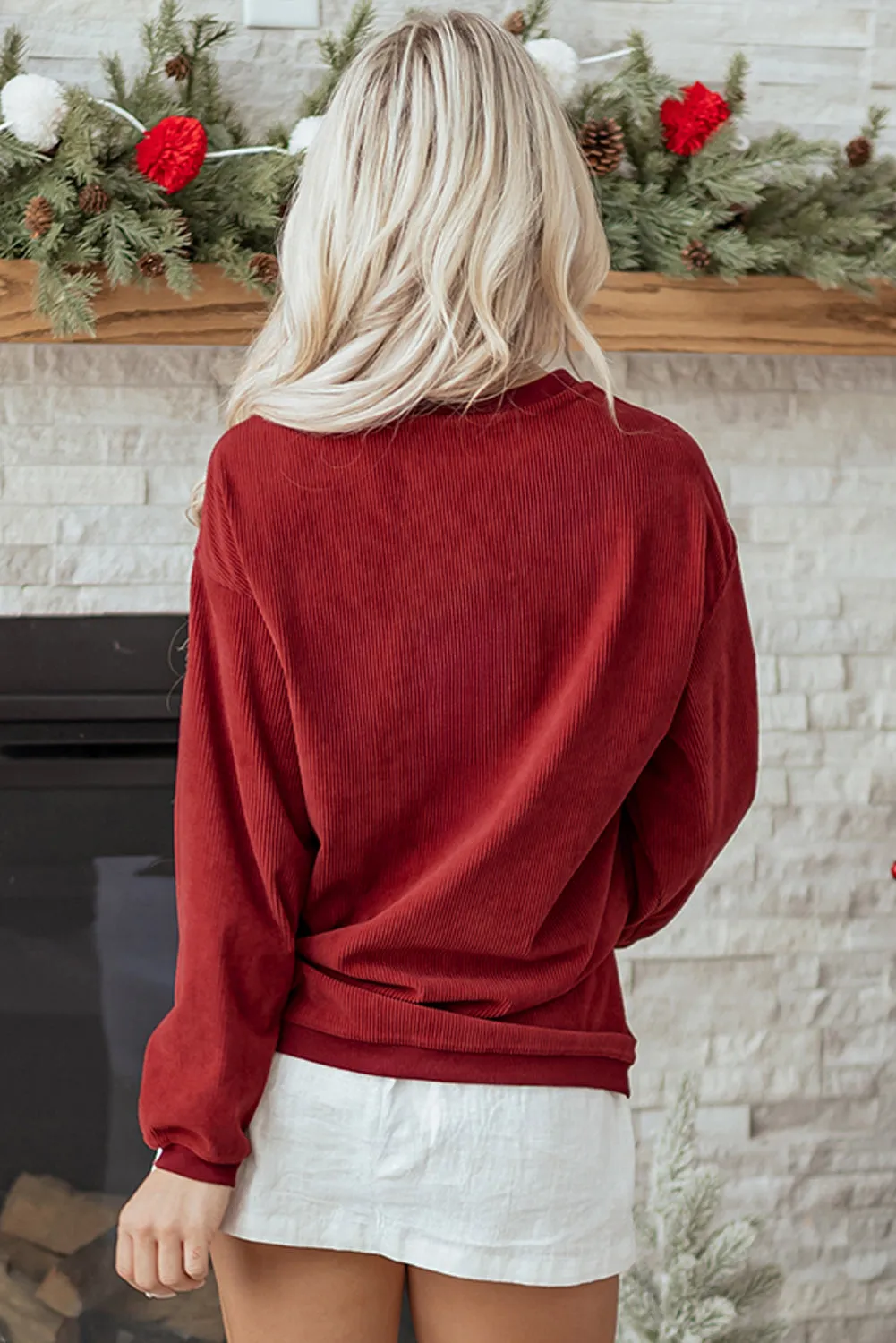 Yazara Graphic Corded Christmas Sweatshirt sold by Threaded Pear product image thumbnail 2