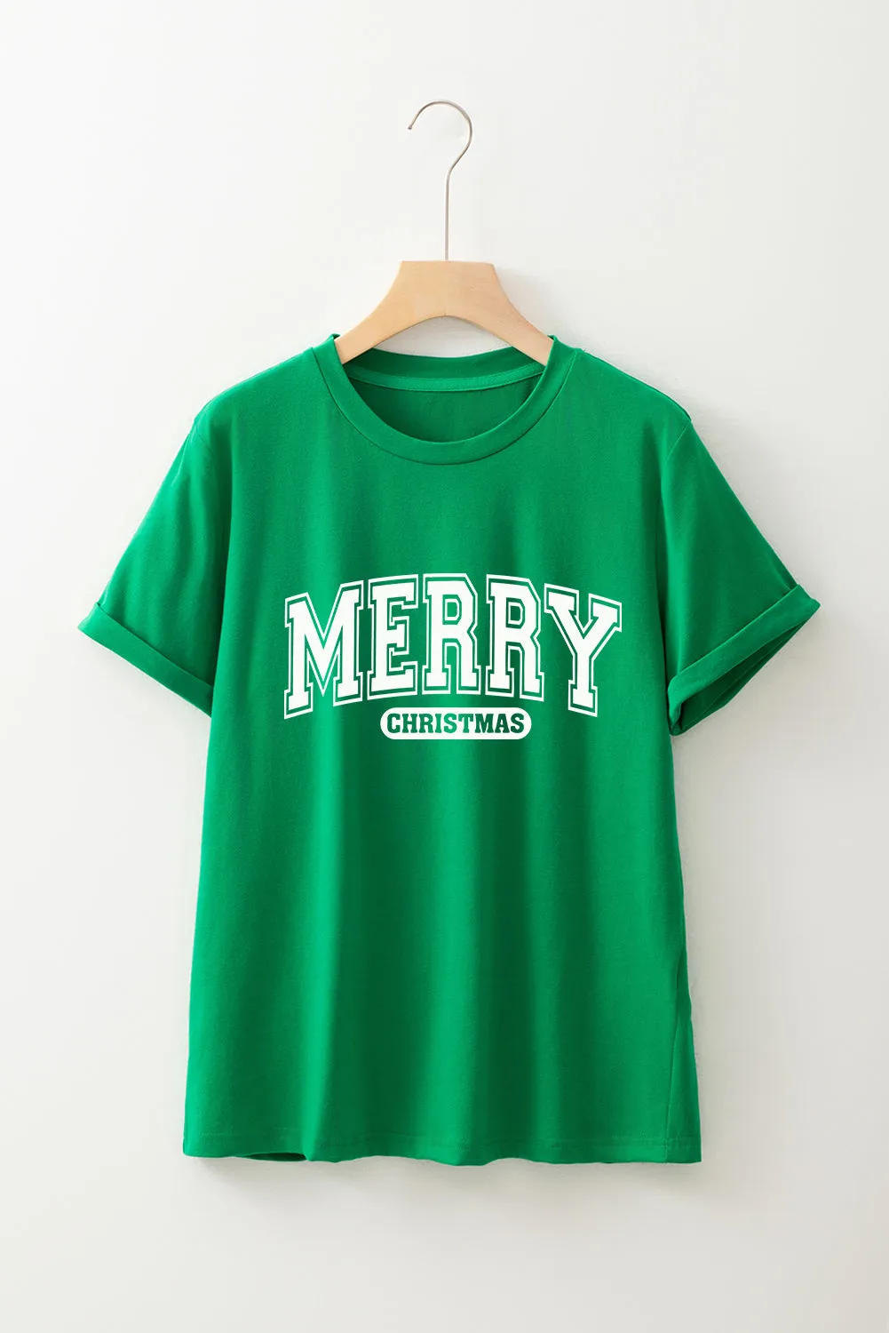 Merry Graphic Loose T Shirt sold by Threaded Pear