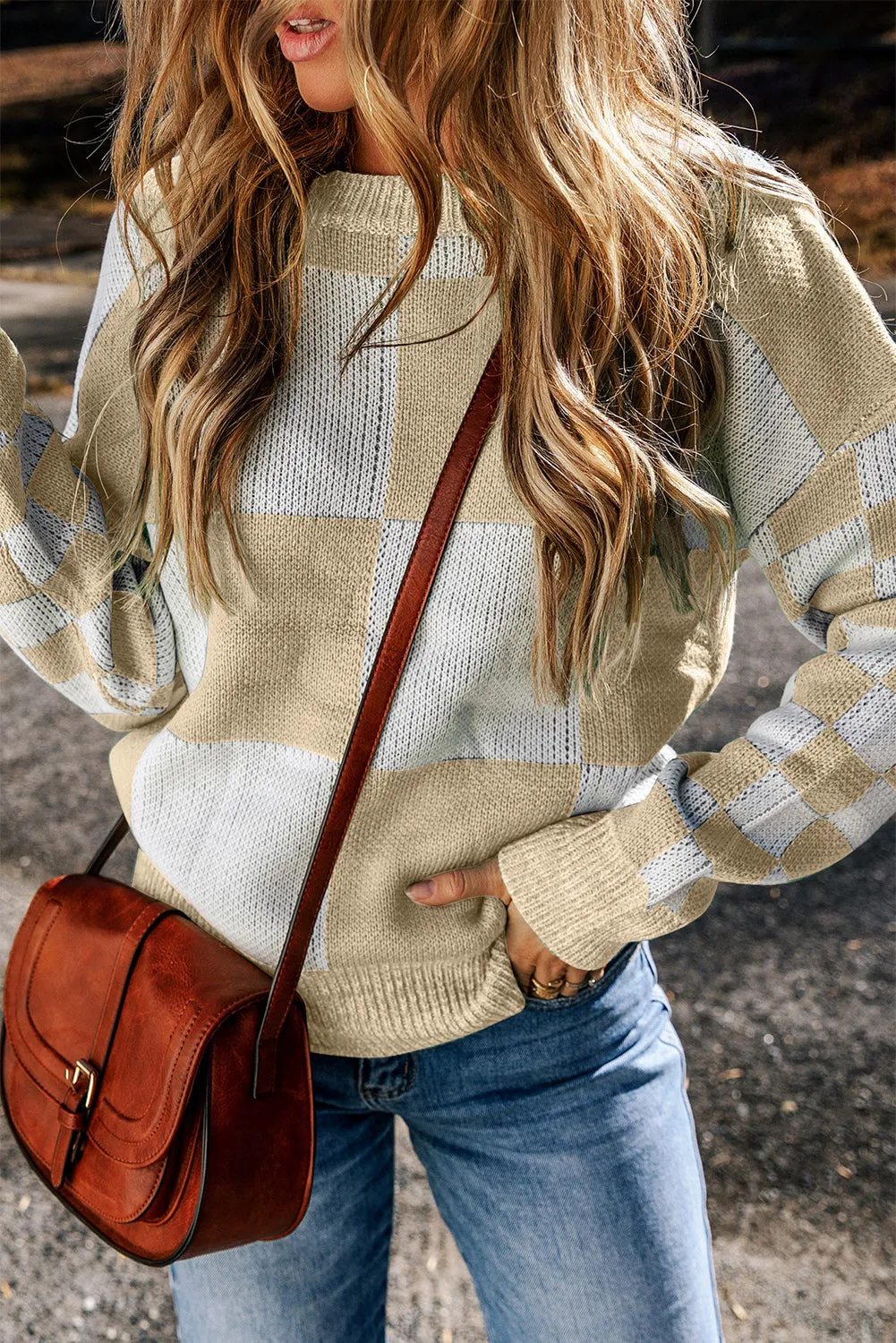 Abigail Print Drop Shoulder Sweater sold by Threaded Pear