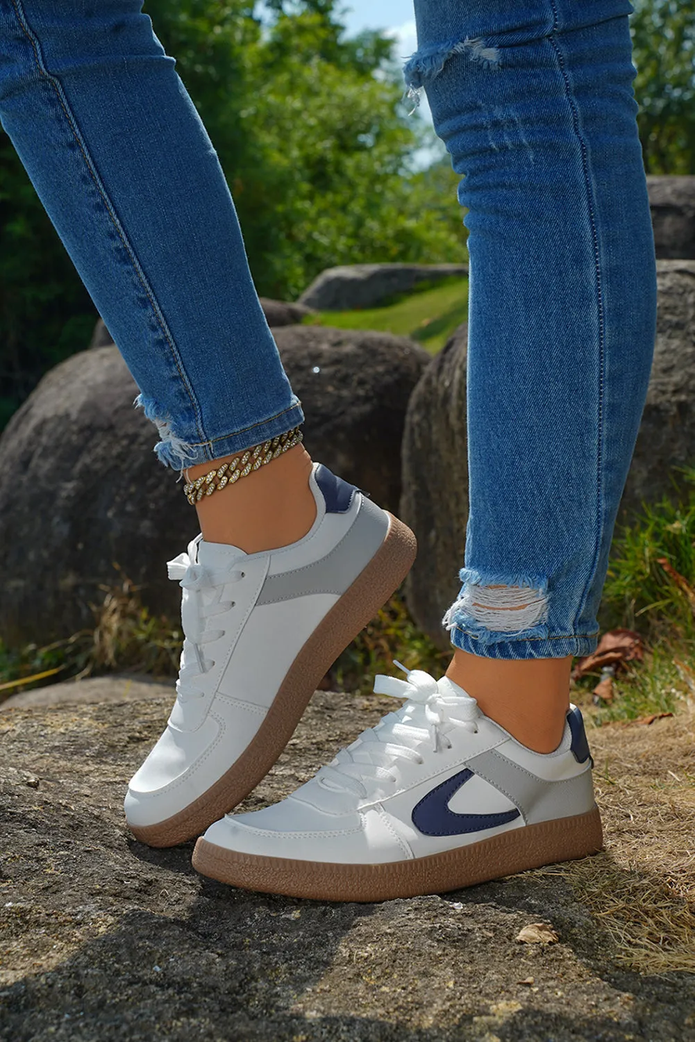 Elizabeth Leather Lace Up Sneakers sold by Threaded Pear product image thumbnail 2