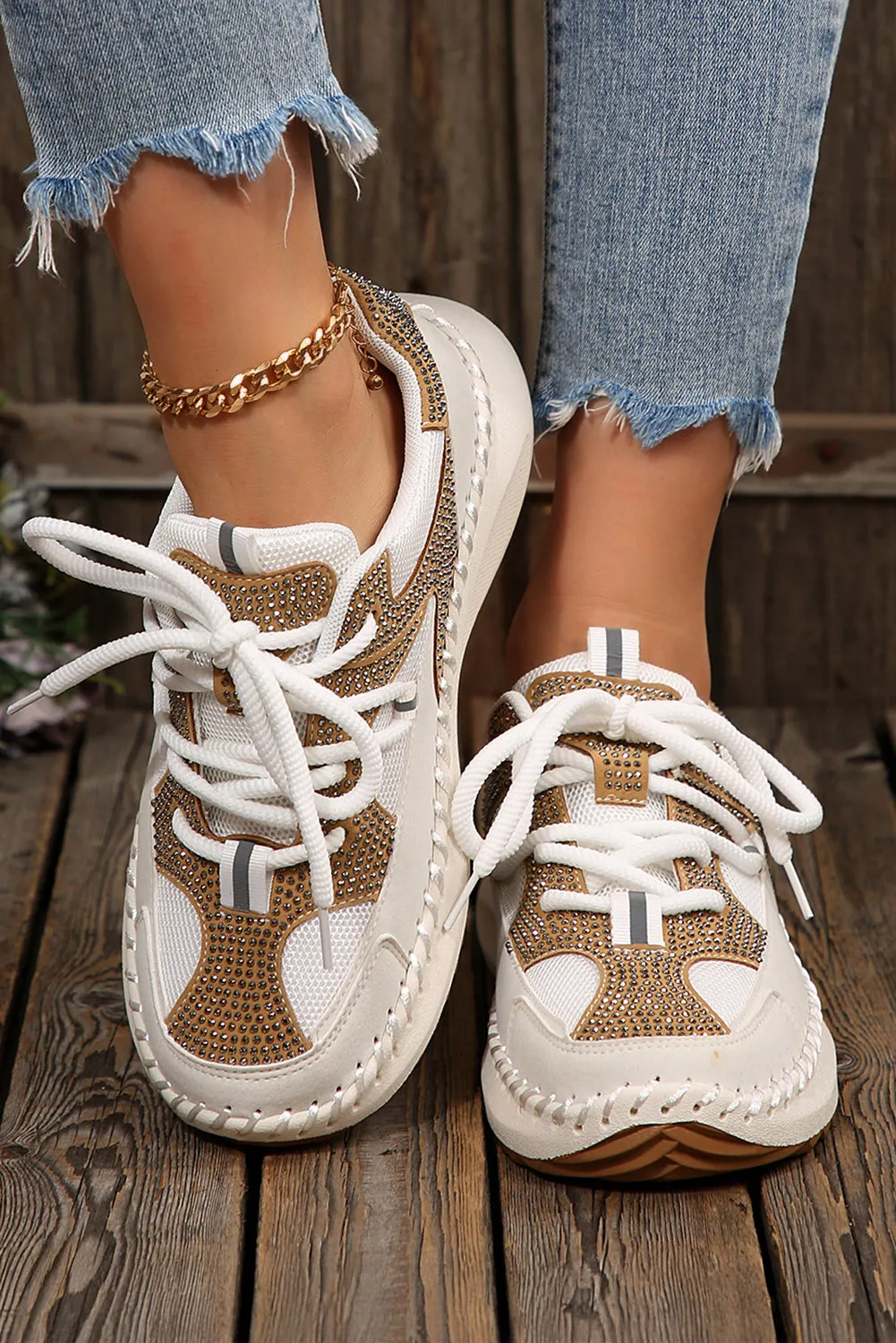 Abigail Lace Up Breathable Sneakers sold by Threaded Pear product image thumbnail 5