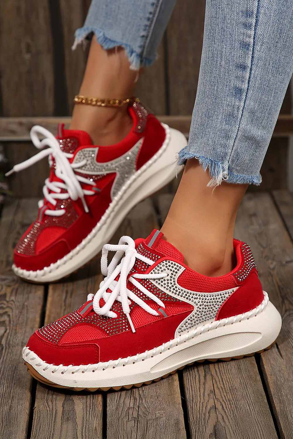 Abigail Lace Up Breathable Sneakers sold by Threaded Pear product image thumbnail 2
