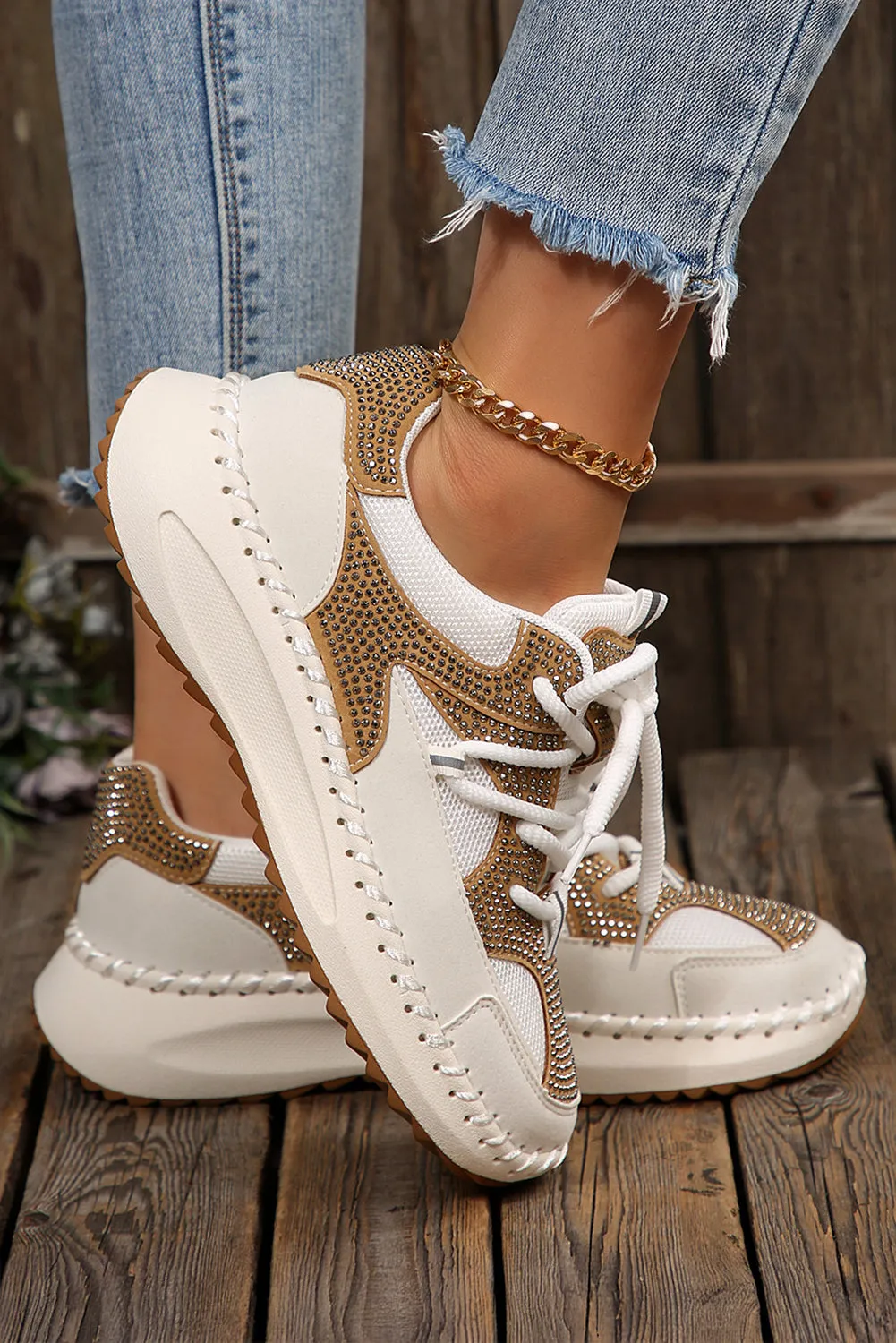 Abigail Lace Up Breathable Sneakers sold by Threaded Pear product image thumbnail 3