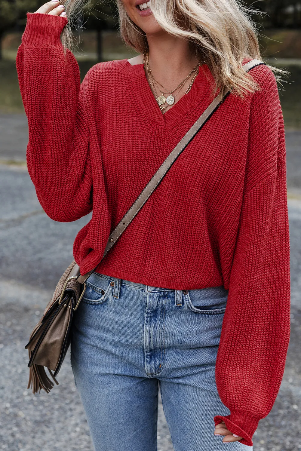 Evelyn Knit Drop Shoulder Sweater sold by Threaded Pear product image thumbnail 3