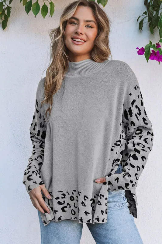 Isabella Side Slit Oversized Sweater sold by Threaded Pear