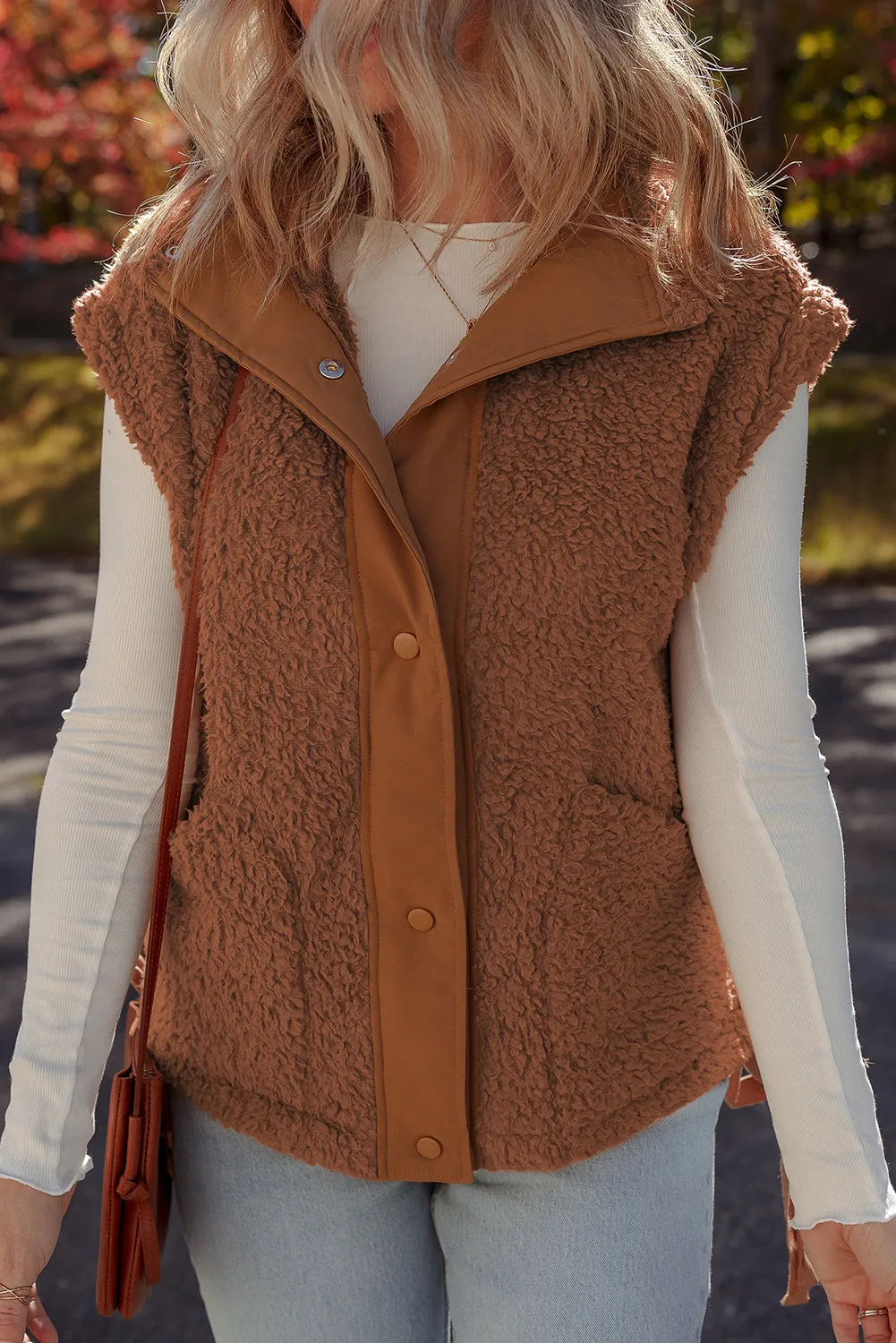 Evelyn Knot Side Plush Vest sold by Threaded Pear product image thumbnail 3