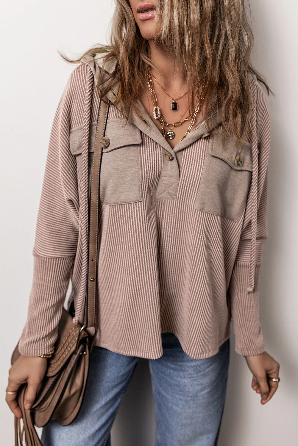 Olivia Patchwork Corded Drawstring Hoodie sold by Threaded Pear product image thumbnail 3