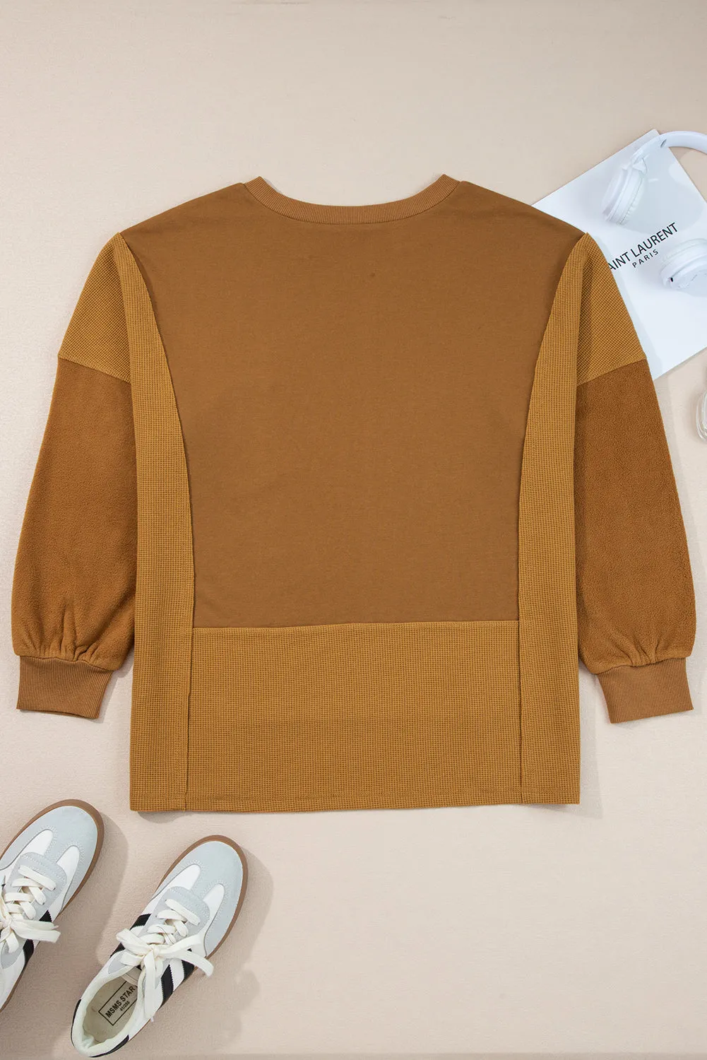 Isabella High Low Patchwork Sweatshirt sold by Threaded Pear product image thumbnail 2