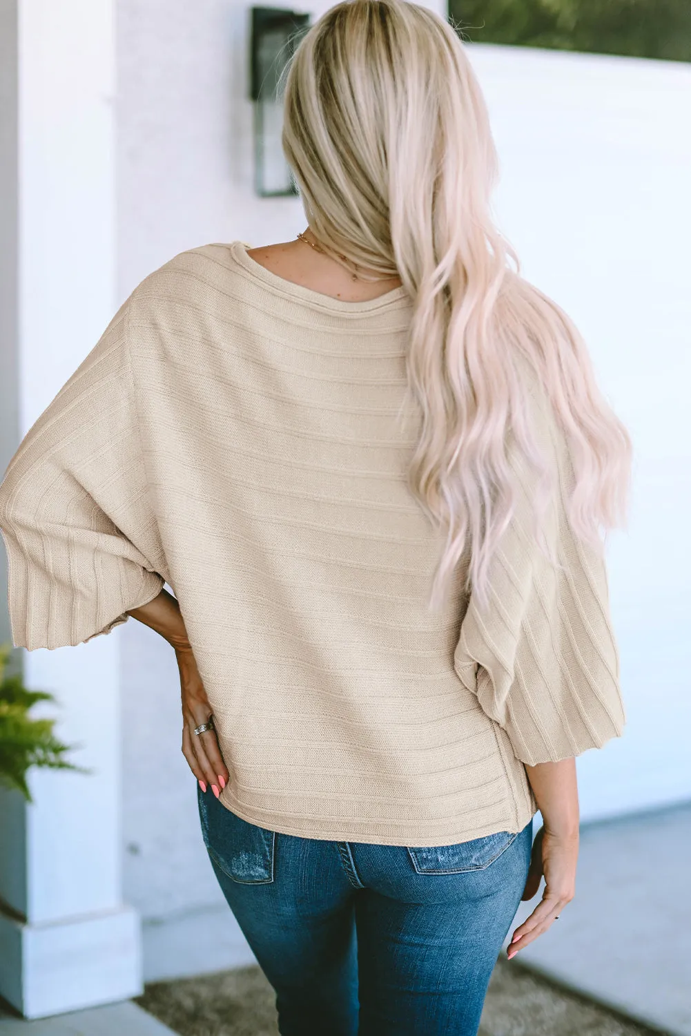 Ella Ribbed Knit Dolman Sweater sold by Threaded Pear product image thumbnail 2