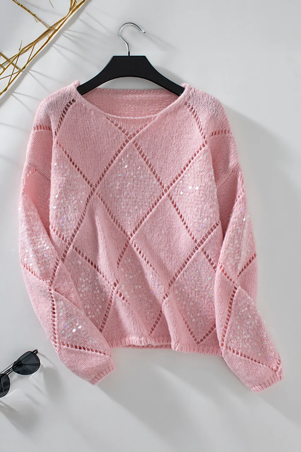 Amelia Pattern Sequin Detail Sweater sold by Threaded Pear product image thumbnail 3
