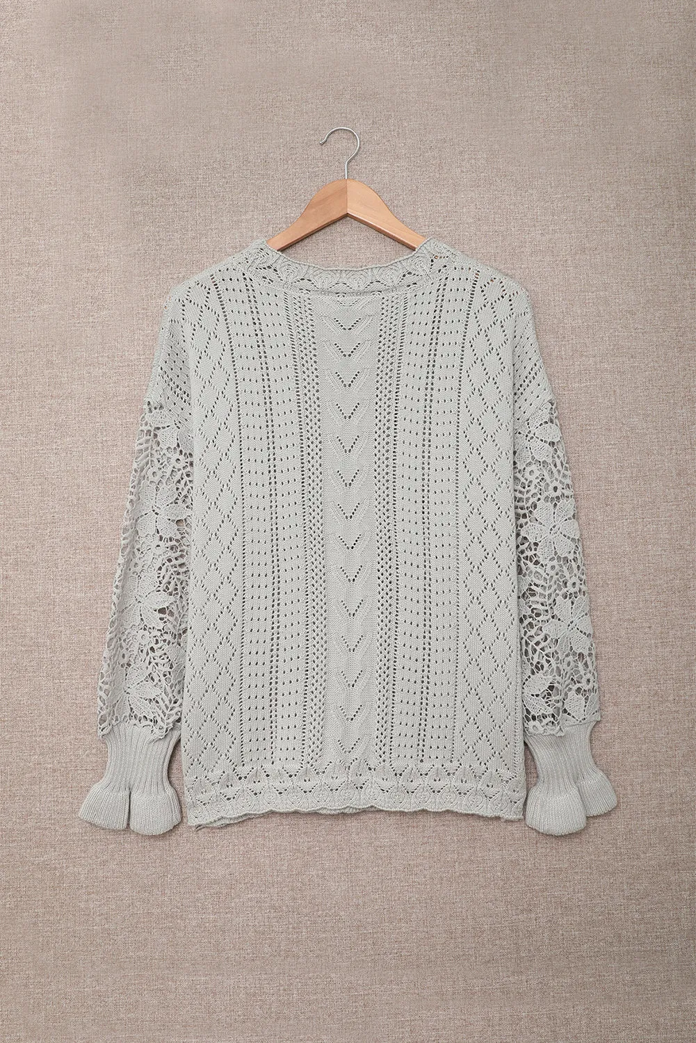 Scarlett Lace Pointelle Knit Sweater sold by Threaded Pear product image thumbnail 4