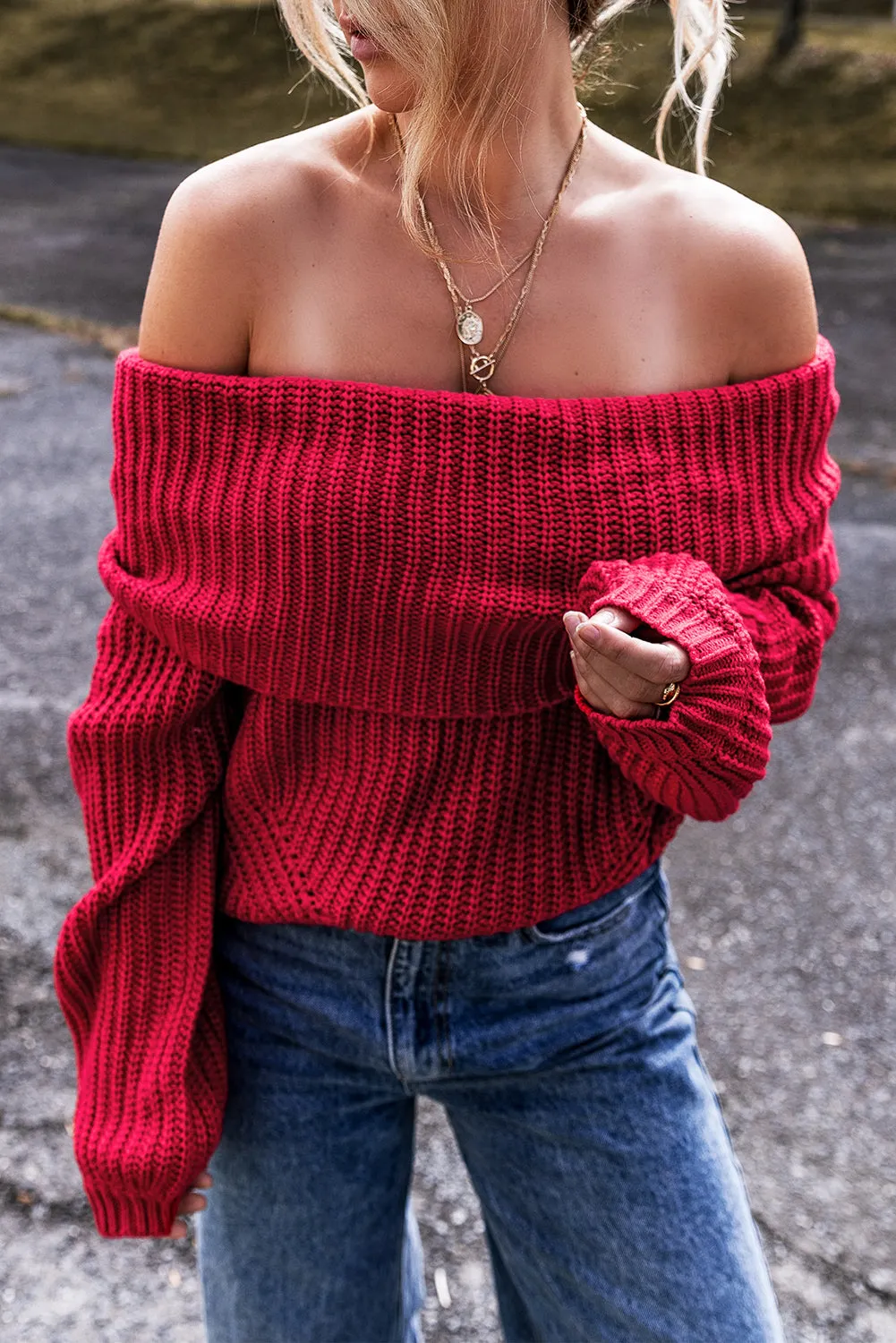 Eleanor the Shoulder Knit Sweater sold by Threaded Pear product image thumbnail 4