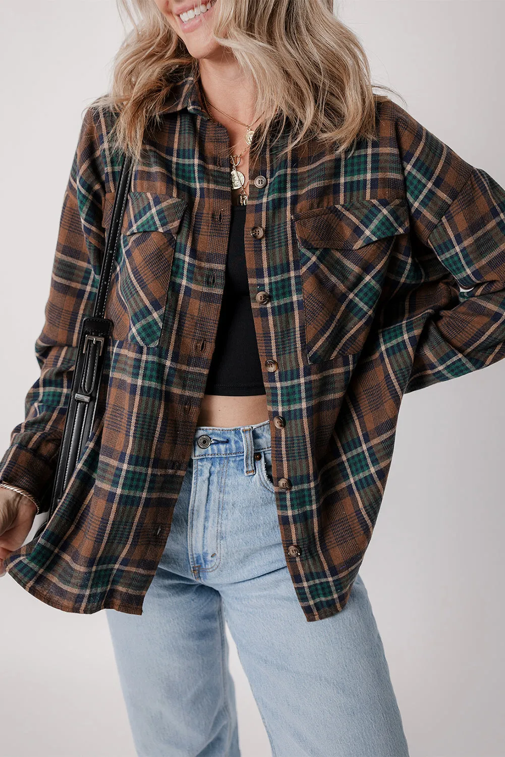 Elizabeth Plaid Print Chest Shirt sold by Threaded Pear product image thumbnail 5