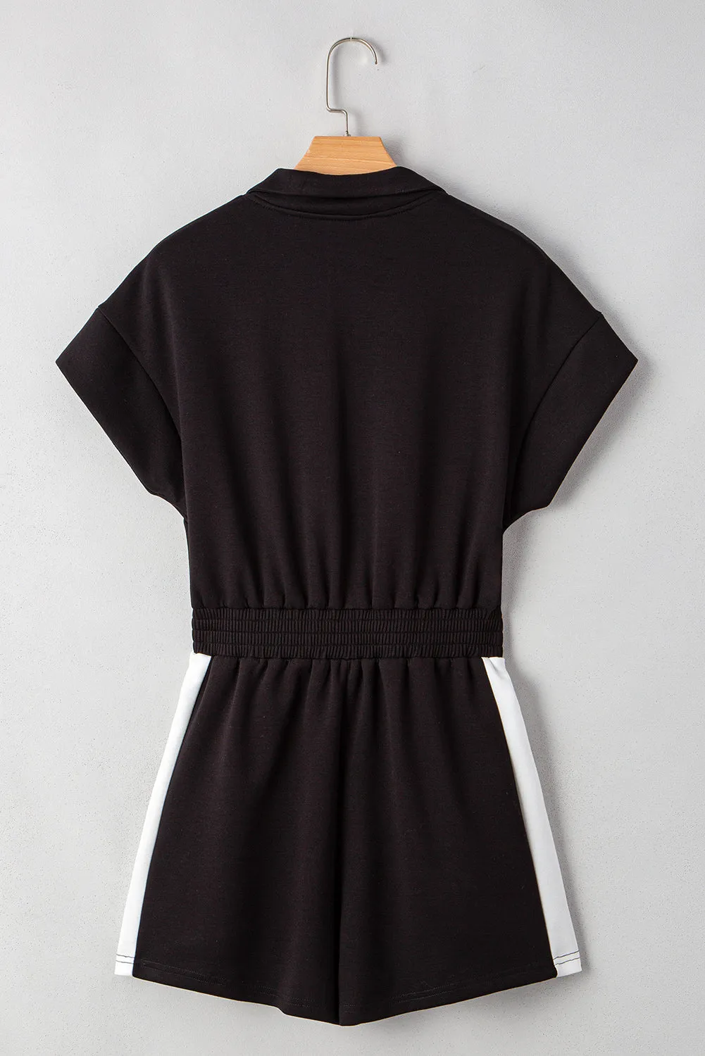 Olivia Patchwork Zip Front Romper sold by Threaded Pear product image thumbnail 2