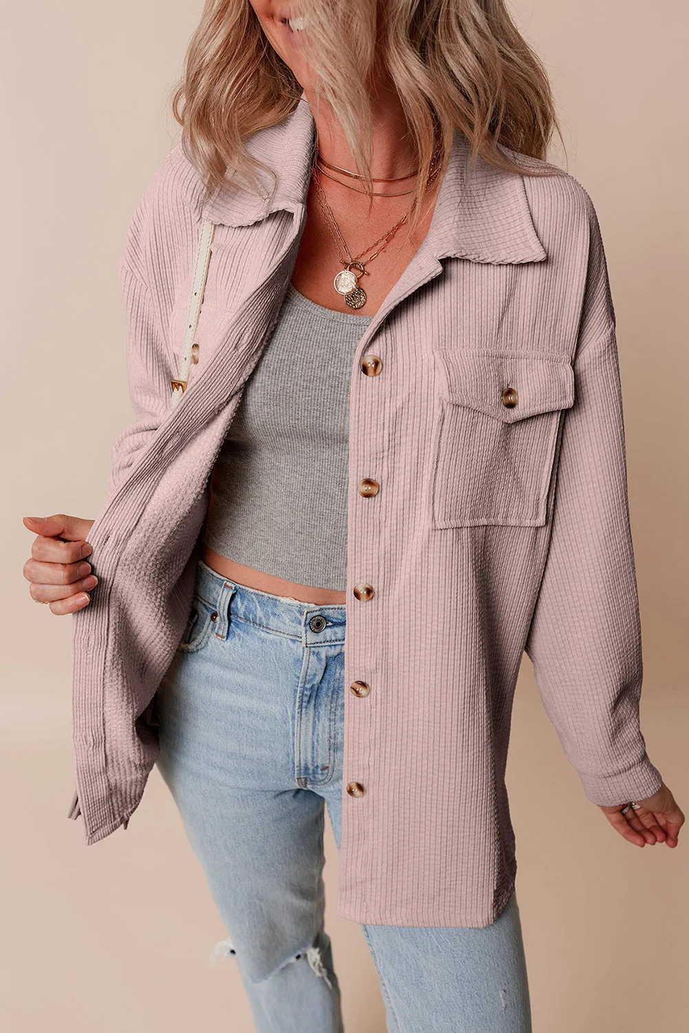 Eleanor Corduroy Flap Up Shacket sold by Threaded Pear product image thumbnail 3
