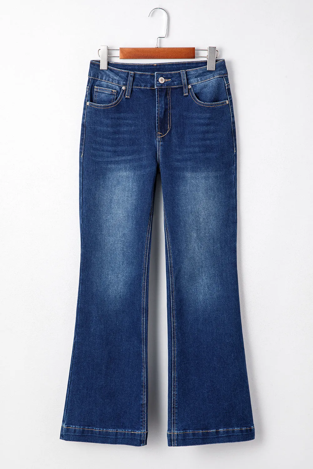 Samantha Western Stitch Patched Pocket Bootcut Jeans sold by Threaded Pear