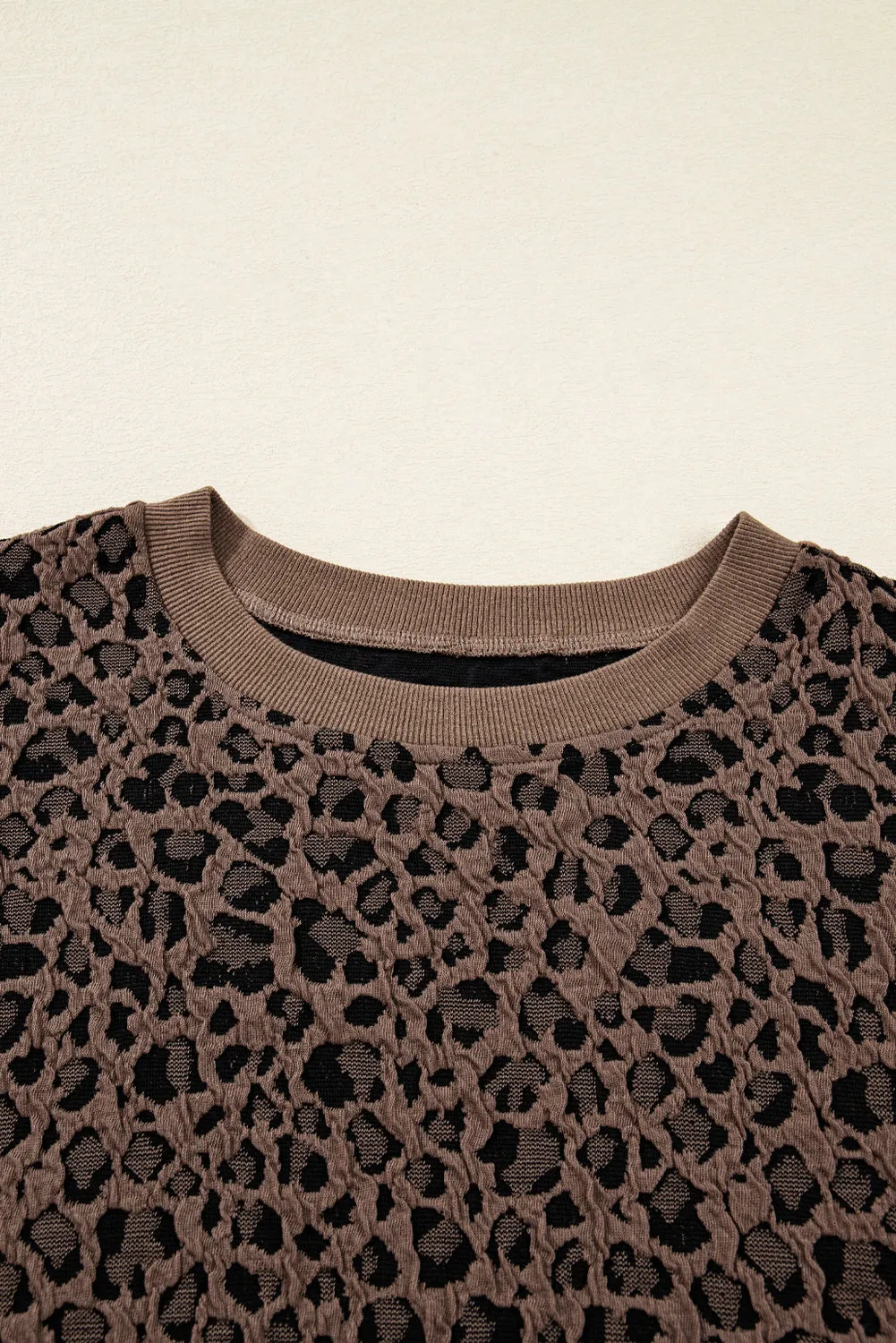 Annie Ribbed Trim Leopard Top sold by Threaded Pear product image thumbnail 3