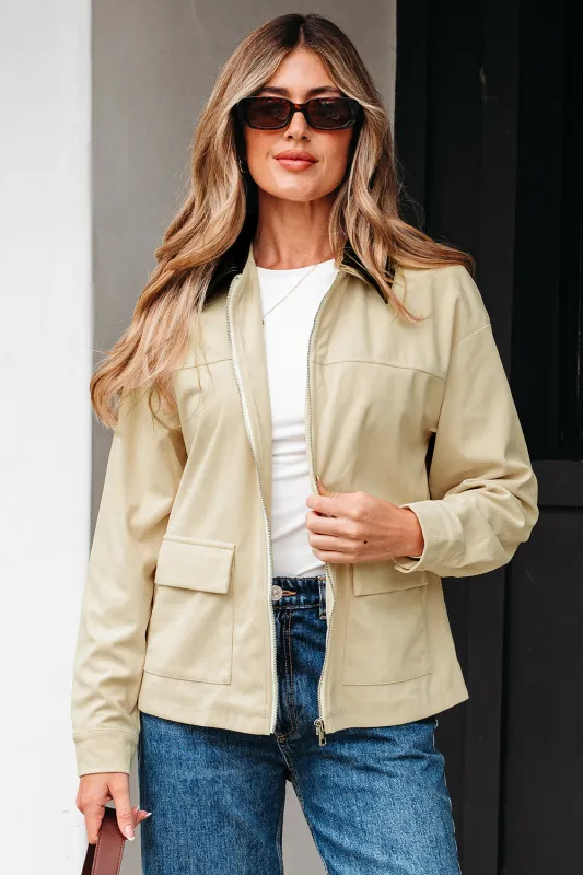 Phoebe Textured Zip Up Jacket sold by Threaded Pear