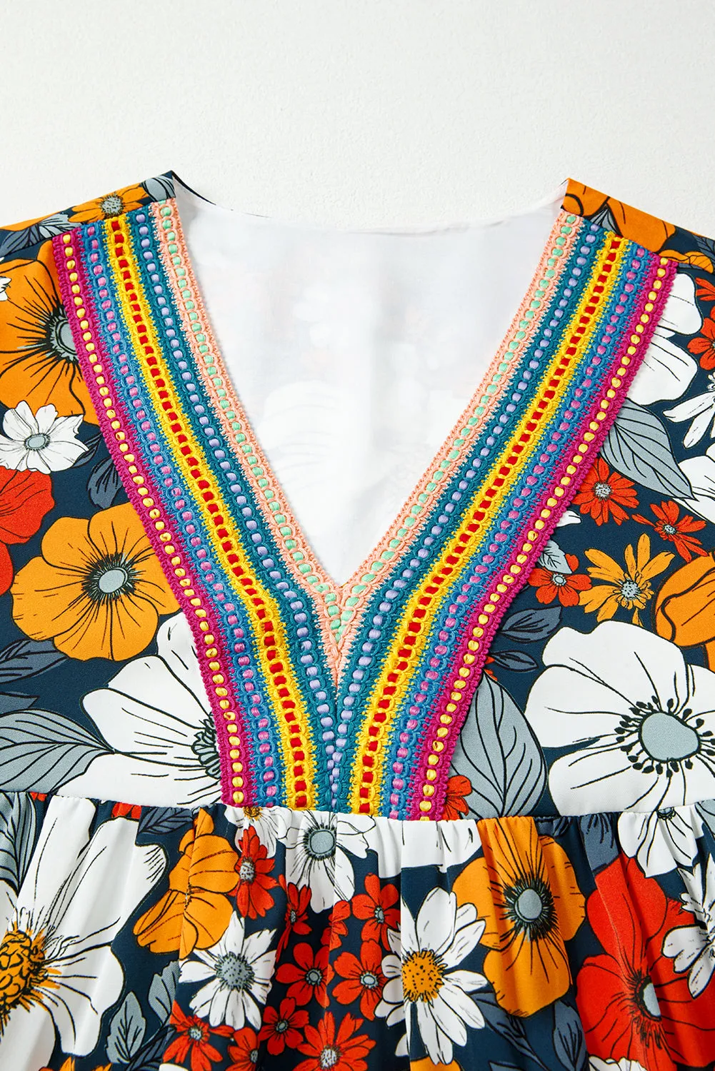 Blakely Floral Long Sleeve Mini Dress sold by Threaded Pear product image thumbnail 4