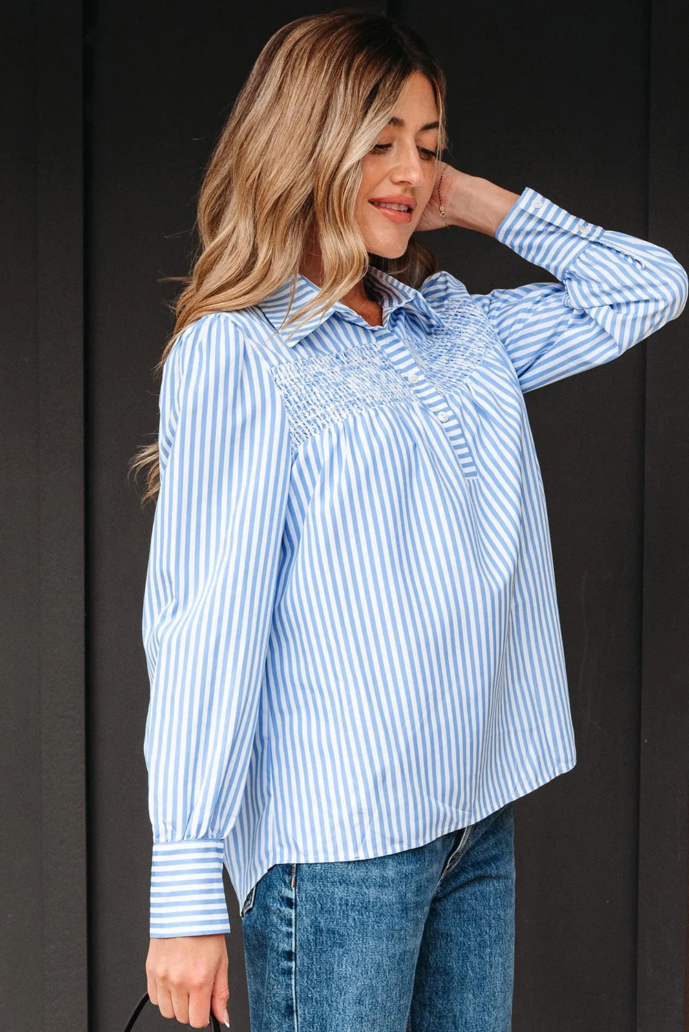 Emersyn Stripe Long Sleeve Top sold by Threaded Pear product image thumbnail 3
