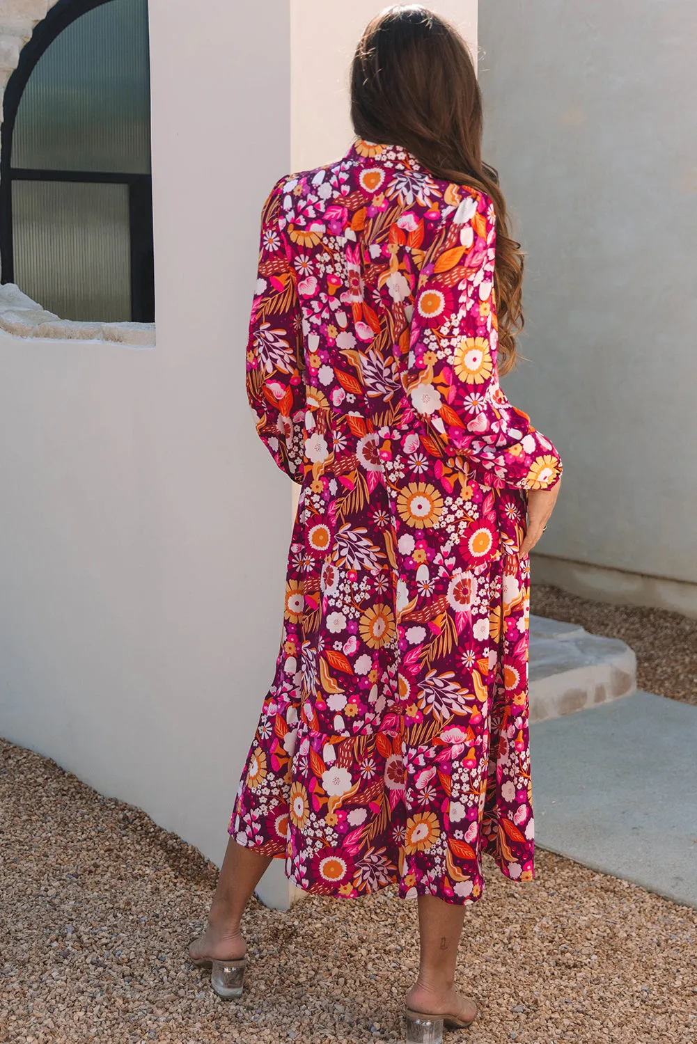 Alina Collared Tiered Long Dress sold by Threaded Pear product image thumbnail 2