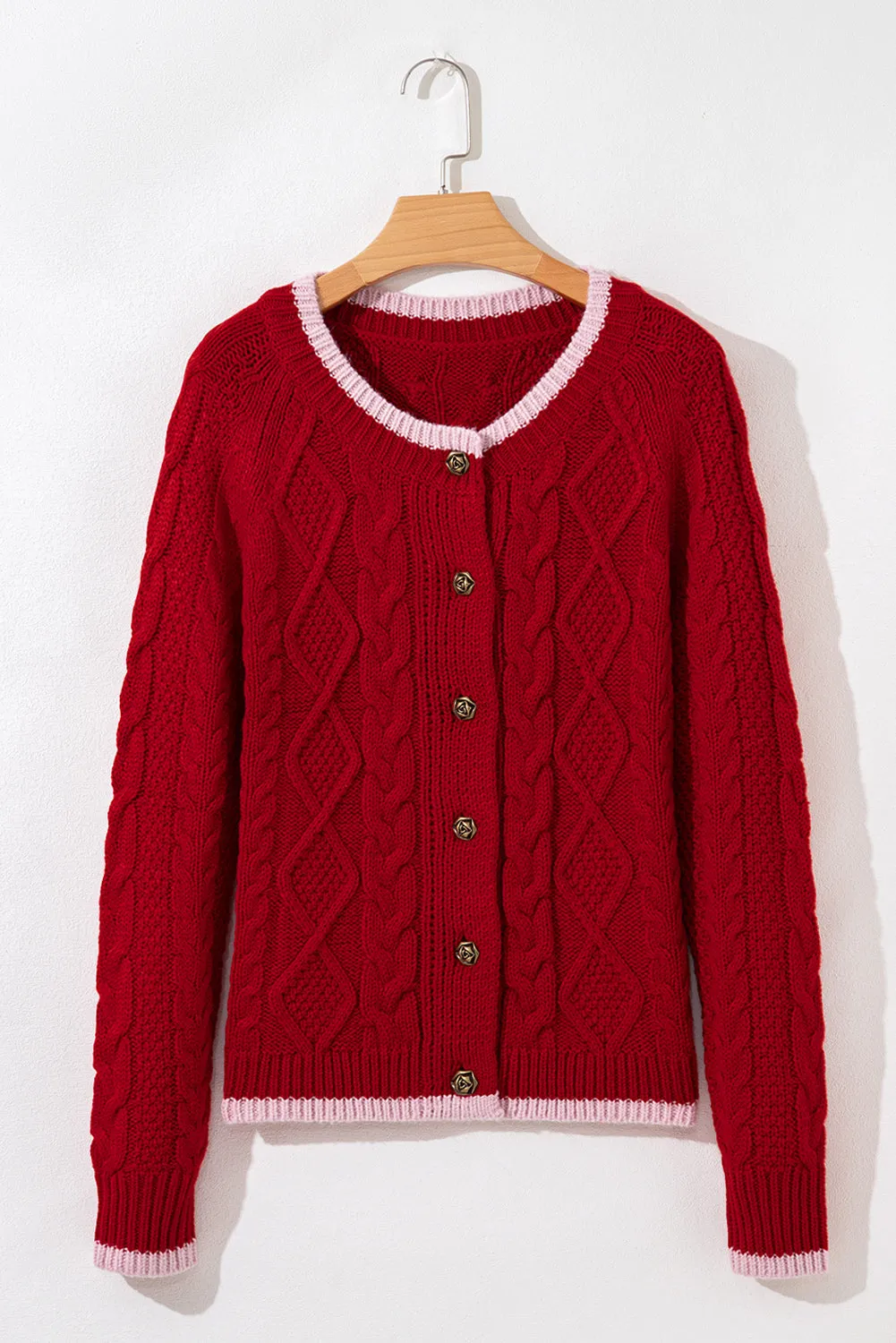 Kennedy Cable Knit Buttoned Cardigan sold by Threaded Pear product image thumbnail 5