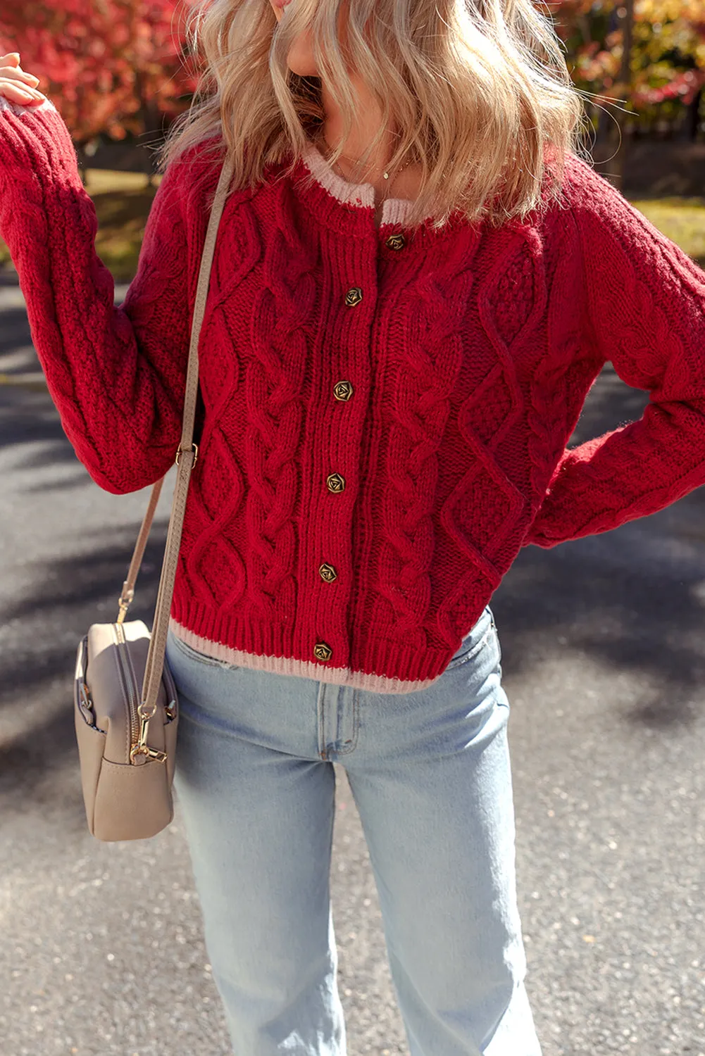 Kennedy Cable Knit Buttoned Cardigan sold by Threaded Pear product image thumbnail 3