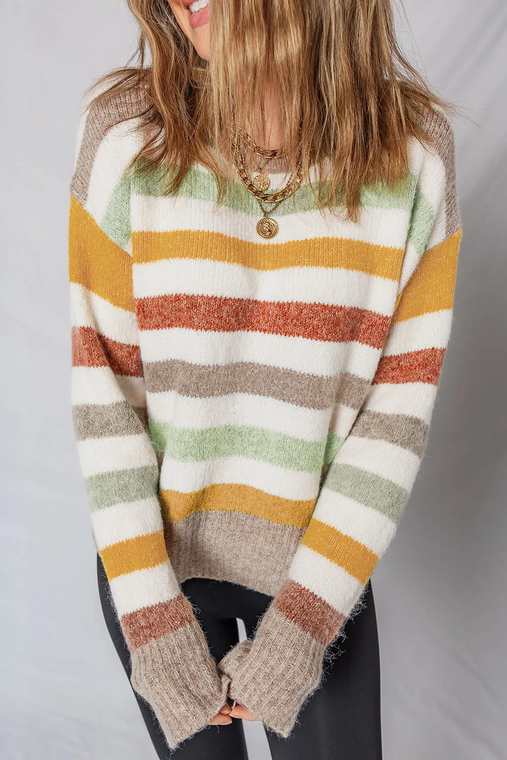 Vivian Stripe Crew Neck Sweater sold by Threaded Pear product image thumbnail 4