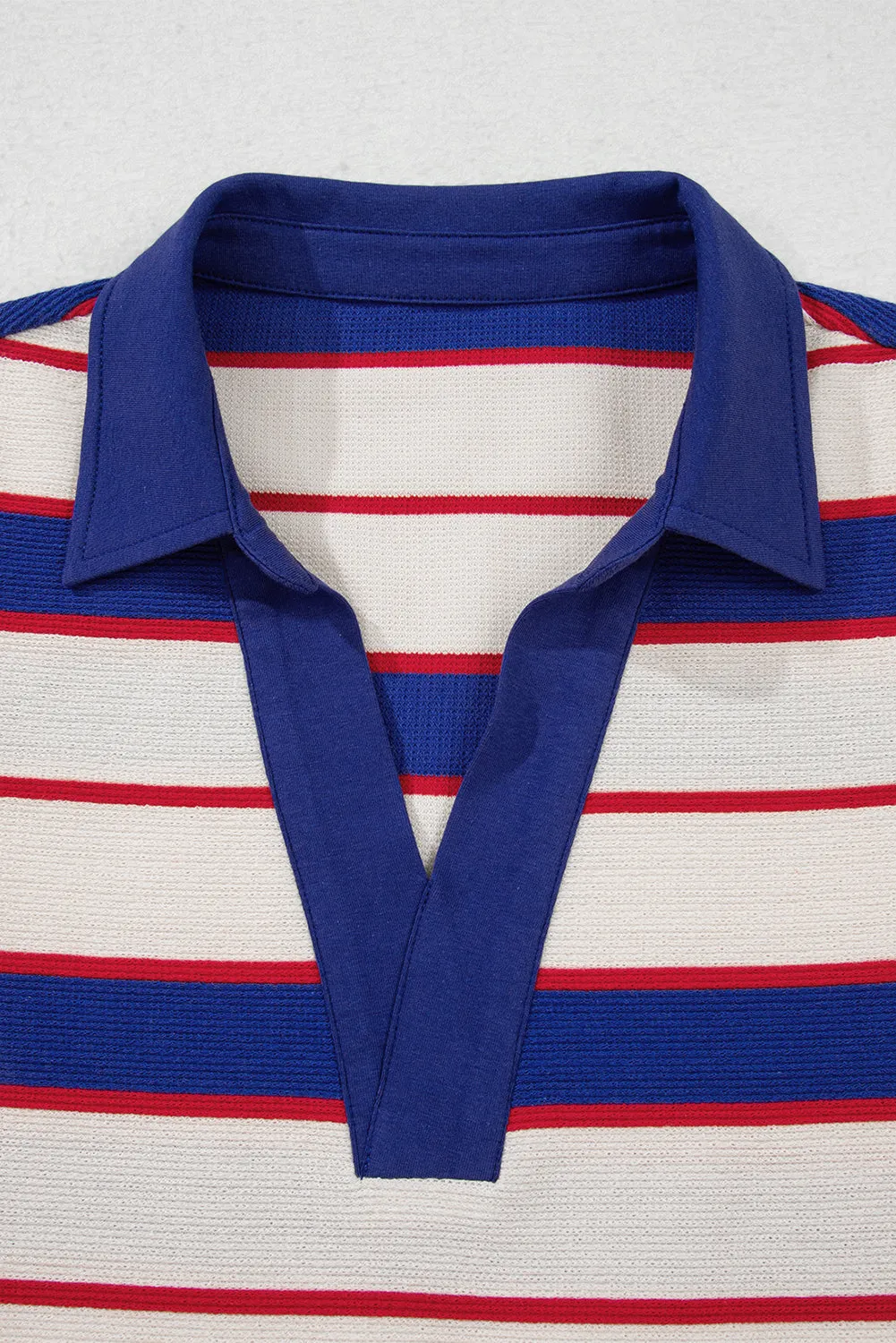 Genesis Stripe Polo Pullover Sweatshirt sold by Threaded Pear product image thumbnail 5
