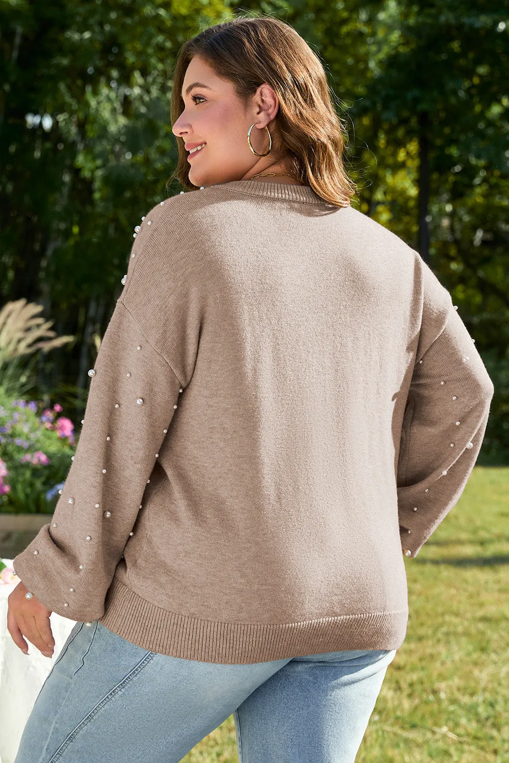 Alessia Plus Size Pearled Sweater sold by Threaded Pear product image thumbnail 2