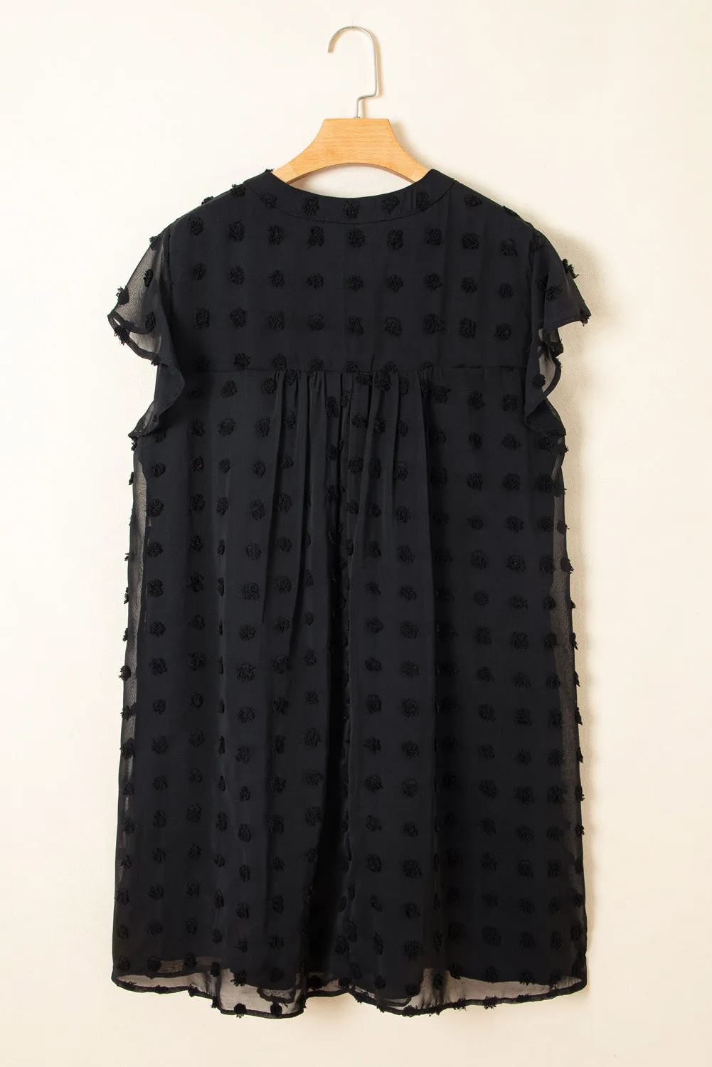 Lilith Plus Size Dotty Textured Ruffled Dress sold by Threaded Pear product image thumbnail 4
