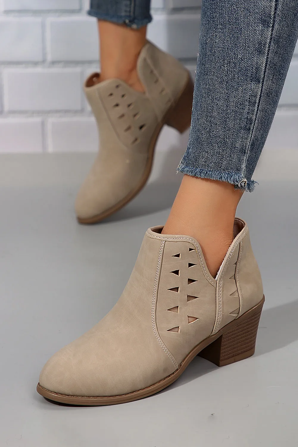 Quinn Cut Out Suede Ankle Boots sold by Threaded Pear product image thumbnail 3