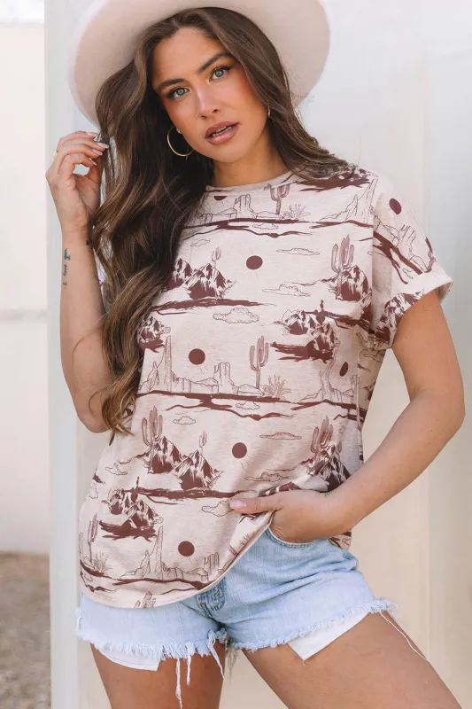 Desert Sand Short Sleeve Knit Top sold by Threaded Pear